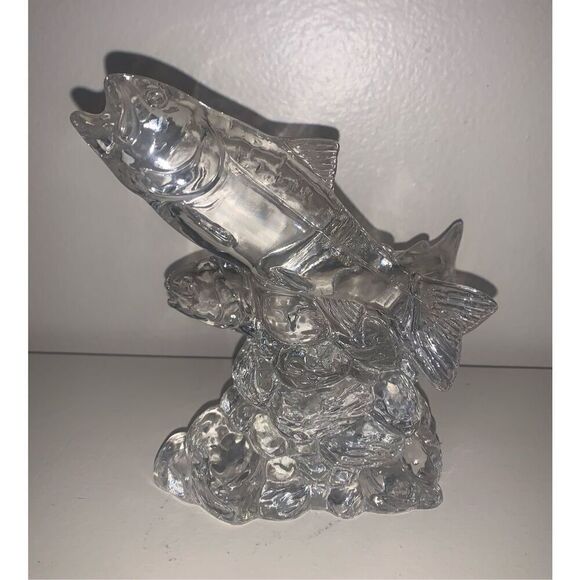 Princess House Clear Fish Pair Figurine - Picture 4 of 6